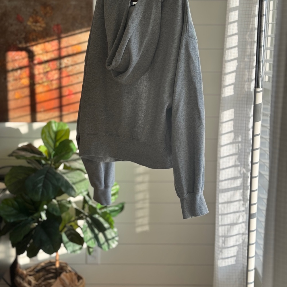 Old Navy Heather Gray Full-Zip Hoodie - Picture 7 of 8